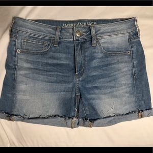 American Eagle Light Wash Denim Shorts